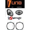 Superauto hi-fi Hertz LINEA UNO Altoparlanti coassiali da 165 mm X165 (220 W) + supporti casse compatibili con Chevrolet Captiva Anteriore 165 cm