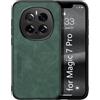 Kepuch Silklike Cover per Honor Magic 7 Pro - Custodia Case Piastra Metallica Incorporata - Verde