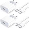 TORTOISE LOOK Caricatore iPhone 20W - Certificato Apple MFi - 2 Pack Caricabatterie Rapido USB C e Cavo iPhone USB C Lightning 2M Alimentatore a Ricarica Rapida PD 3.0 per iPhone 14 13 12 SE 11 XR XS X 8 Plus iPad