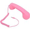 LUCKDANO Cornetta Telefonica retrò Cornetta Telefonica Cordless retrò con Jack da 3,5 Mm, Cablata Anti-radiazioni Compatibile con Smartphone e Computer, Volume Regolabile e 9 Piedi (PINK)