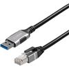 MAXTRACK Adattatore LAN USB A - C540-1,5L, adattatore LAN da USB-A 3.0 a RJ45, 1 Gbit/s, compatibile con MacBook, notebook, effetto metallo, portatile e sottile, plug & play