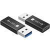 Techly 361414 Adattatore Convertitore USB 3.2 USB A Maschio a USB-C™ Femmina Nero Nero