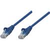 Manhattan intellinet Cavo di Rete Patch Cat6, CCA, U/UTP, PVC, contatti placcati Oro, antigroviglio, avviato, Polybag, 3 m, Blu