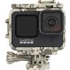 TELESIN Eyeon Camouflage Grigio Protettivo Telaio Custodia Custodia Protettiva Hard Case per GoPro Hero 9 Action Camera Laterale Open Mount Shell Cover