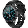 XHJL Smartwatch Sportivo per la Salute con cardiofrequenzimetro e Monitor del Sonno Digitale 1.3 Touch Screen IP68 Impermeabile contapassi Tracker di attività per Uomini Donne Bambini (Black)