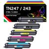 AMG Sales Cartuccia toner TN247 TN243CMYK Compatibile per Brother TN-243 Multipack TN-243CMYK DCP-L3550CDW MFC-L3730CDN MFC-L3750CDW HL-L3210CW HL-L3230CDW (Nero x2,Ciano,Giallo,Magenta confezione da 5)