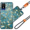 JEZSTHAI Cover Compatibile con TCL 501 Custodia in Silicone TPU Morbido con Cordino/Laccio Tracolla Cellulare,Antiurto AntiGraffio Protettiva Bumper Case con Disegno Motivi,Cover*A10