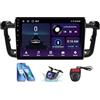 Generic Autoradio 2 DIN Android 12 per Peugeot 508 508SW 2011-2018 9 Pollici Radio Stereo con Touchscreen Navi-GPS Bluetooth DSP FM RDS Dab+ Comandi al Volante Supporta CarPlay Android Auto(NF-5)