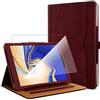 KARYLAX - Set di cover di protezione per Samsung Galaxy Tab S4 10.5 SM-T830, colore: Bordeaux, 1 pellicola di protezione in vetro temperato