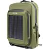 ROCKBROS Zaino Solare 20L, con Pannello Solare Integrato 10V 14W, Porta USB, Zaino Comodo Multifunzionale per Escursionismo Campeggio Viaggio, Uomo Donna, Verde