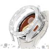 DEALELE [Confezione da 2 custodie compatibili con Samsung Galaxy Watch 7 44 mm, custodia protettiva in policarbonato a doppia fila con strass, 44 mm, argento + trasparente
