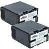 vhbw 2x batteria sostituisce Sony BP-U60, BP-U95, BP-U30, BP-U90 per videocamera camcorder (5200mAh, 14,8V, Li-Ion) con infochip