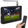 Yoidesu TV Portatile da 5 Pollici, ATSC HD TFT LED Mini TV Digitale da Tasca, TV Digitale 1080P con Telecomando, Batteria Ricaricabile da 1500 mAh, Compatibile con USB, Scheda TF, Piccola TV ATSC per Auto