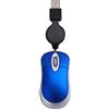 Lycuiw Mini mouse ottico retrattile Mouse portatile Mini USB con cavo Mouse ergonomico per ufficio a casa per computer PC Laptop (blu)