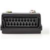 NEDIS Adattatore SCART - Spina SCART - S-Video Female/SCART femmina / 3 X RCA femmina - Nichelato - Commutabile - ABS - Nero - Scatola