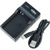 vhbw caricatore USB-C compatibile con Toshiba Camileo B10, P100, P20, P25 camera + cavo USB-C + LED