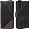 XINNI Cover per Samsung Galaxy A53 5G Custodia, Cellulare Libro Antiurto Flip Pelle PU/TPU, Portafoglio Flip Magnetica Case, Nero