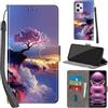 PHINIENLAND Cover per Xiaomi Redmi Note 12 Pro 5G Case PU Pelle Custodia [Kickstand] [Chiusura magnetica] [Slot per Schede], Portafoglio Flip Custodia per Xiaomi Poco X5 Pro 5G,Montagna