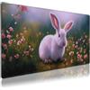 Asubonuw Tappetino per mouse con grazioso coniglietto in un bellissimo paesaggio, grande tappetino da scrivania per ufficio, base in gomma antiscivolo, bordo cucito, per lavoro, gioco, ufficio, casa, 90 x 40