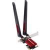 VBESTLIFE Scheda WiFi WiFi 7 PCIe, Adattatore di Rete Wireless Tri Band RTL8922 Pro 6400Mbps con 2 Antenne Ad Alto Guadagno da 10dBi, per Wins 10 11