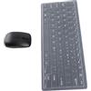 VBESTLIFE Set Mouse con Chiave Wireless, Mini Tuta Mouse Wireless Minimalista da 2,4 G, con Pellicola per Tastiera, per Computer Desktop Portatile, per L'home Office(nero)