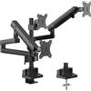 Wiltec Supporto triplo per monitor, Bracci per schremi da 17-27 con piastre VESA girevoli 360°, max 9 kg