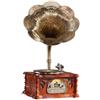 Generic Grammofono retrò giradischi in vinile con corno grande, design in stile europeo per soggiorno, migliora l'esperienza del suono surround subwoofer