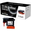 ZLJNFC C4810A C4811A C4812A C4813A Testina Di Stampa Sostitutiva Per HP 11 Compatibile Per HP 100 110 500 510 800 1000 1100 1200 2600 9110 9120 9130, Testina Di Stampa Per HP 11,Black-1 pack