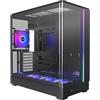 MONTECH King 45 PRO ATX Case PC, Vetro Panoramico Curvo, Flusso d'aria del camino, Supporto radiatore 360mm, Costruzione compatta per sistemi ad alte prestazioni, 4 ventole ARGB PWM preinstallate con