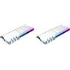Lckiioy 2X Computer DDR4 DDR5 5V ARGB SYNC Memoria Radiatore PC RGB Colorata RAM Dissipatore Dissipatore Raffreddamento Spessore Armatura Bianca