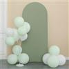 FANSU Sfondo Rotondo a Forma di Arco Copertura per Arco Nozze, Copertura per Fondale Arco per Matrimoni Cerimonie Feste di Compleanno Baby Shower Banchetti (120x50cm,Verde Salvia)