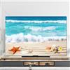 Hixingo Copertura Antipolvere per TV, Motivo Stella Marina 3D Copri Televisore 32-80inch Copertura Televisore Cover TV Elastica Copri TV Protezione TV Universale (32inch,Onde dell'oceano)
