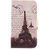 Tnviud Custodia Portafoglio in PU Pelle Caso Guscio Protettiva Cover con Porta Carte Skin Case per BRONDI Amico Unico/BRONDI Amico Unique 1.8 (Stamp Tower Design)