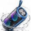Dyurwa Cassa Bluetooth Portatile Potente 24W, Altoparlante Bluetooth 5.3 con Suono Stereo, IPX6 Speaker Bluetooth con Luce LED, Abbinamento TWS, 12H di Autonomia, Chiamata Senza Mani per Casa, Esterno,Viaggi