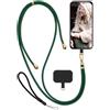 moex Unleash per Honor Magic V3 - Catena per cellulare con moschettone, cordino da collo rapidamente rimovibile - Smartphone Necklace con pad per custodie, catena da appendere in verde scuro