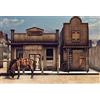 YongFoto 2,5x1,8m Vinile Sfondo Fotografico Selvaggio West Casa Bank Building Western Retro Rustic Wooden House Fondale Foto Festa Bambini Boby Nozze Adulto Partito Studio Fotografico Puntelli