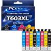 PcStore Cartucce Epson WoRKForce 603XL Compatibili 8 Pezzi Multipack 2 Set Completi Nero Colori per XP-2100 XP-3155 XP-4155 WF-2830 WF-2840 WF-2850 WF-2870 Alta Capacità