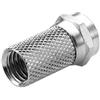 ELCART Confezione 10 PZ connettore SAT F Spina F SAT 3,00 mm, per Cavo 3,6 mm con Anello Impermeabile