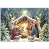 Luminora 2,1 x 1,5m Nascita di Gesù, fattoria, fienile, sfondo | natalizio, natività, angelo, capra, notte, stella, foresta, bambini, chiesa decor, striscioni foto, oggetti di scena