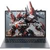 Blackview 2025 16 PC Portatile Gaming,Ryzen 7 7735HS(Superiore 7430u/5700u/i7-11800H,Fino 4,75GHz),32 GB DDR5 RAM 1TB SSD Espandi 4 TB,Tastiera Retroilluminata,Wifi 6,BT 5.2,Windows 11 pro