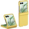 QINOUK Cover per Motorola Razr 50 Ultra, Antiurto PC Ultrasottile, Protettiva Antigraffio - Giallo