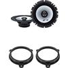 IPNOSIS Kit 2 Casse Anteriori O Posteriori ALPINE SXE-1725S Per Nissan Micra Dal 2007 In Poi, Qashqai II Dal 2013 Al 2024, Leaf Dal 2010 Al 2017, Rogue Dal 2007 Al 2015 + Vedi Altri Modelli Con 2 Supporti