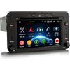 Erisin Android 14 8-Core 4GB+64GB Autoradio Bluetooth GPS Navigatore per Alfa Romeo Brera Spider 159 Sportwagon 6.2 Lettore DVD IPS Schermo tattile Supporti CarPlay Android Auto WiFi 4G DSP Canbus