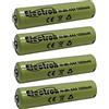 Electron 4x Batteria ricaricabile Ni-Mh ministilo mini stilo AAA 1,2V 1000mAh micro telefoni cordless luce flash mignon giocattoli telecomando