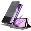 Cadorabo Custodia Libro per WIKO Y60 in GRIGIO NERO - con Vani di Carte, Funzione Stand e Chiusura Magnetica - Portafoglio Cover Case Wallet Book Etui Protezione