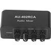 flexman Commutatore Audio Bidirezionale, DC 5~19 V 4 in 2 Out Selettore Splitter RCA, Stereo a 4 Vie Canale Audio L R Commutatore Audio da 3,5 mm per Altoparlante Stereo DVD CD