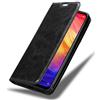 Cadorabo Custodia Libro per Xiaomi RedMi NOTE 7 in NERO DI NOTTE - con Vani di Carte, Funzione Stand e Chiusura Magnetica - Portafoglio Cover Case Wallet Book Etui Protezione