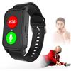 DEaThsalL Smartwatch Allarme Personale per Anziani Orologio Anticaduta Rilevamento Cadute Localizzazione GPS 4G wifi chiamate Notifica Di Caduta per Smartphone Black