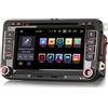 Erisin 7 Pollici Android 14 8-Core 2Din DVD Autoradio con GPS per VW Passat Golf 5 6 Caddy T5 Touran Seat Skoda Polo Supporta GPS Navigatore CarPlay DSP Android Auto WiFi Bluetooth DAB+ OBD2 4GB+64GB