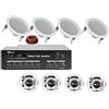 Power Dynamics Impianto Audio Filodiffusione 8 Altoparlanti da Incasso 5'+Bluetooth+100Mt Cavo - Sistema PA